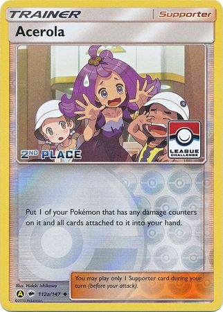 Acerola (112a/147) (League Promo 2nd Place) [Sun & Moon: Burning Shadows] | Card Merchant Takapuna