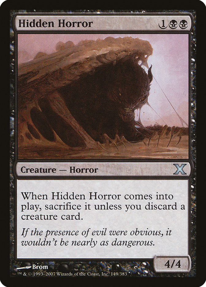 Hidden Horror [Tenth Edition] | Card Merchant Takapuna