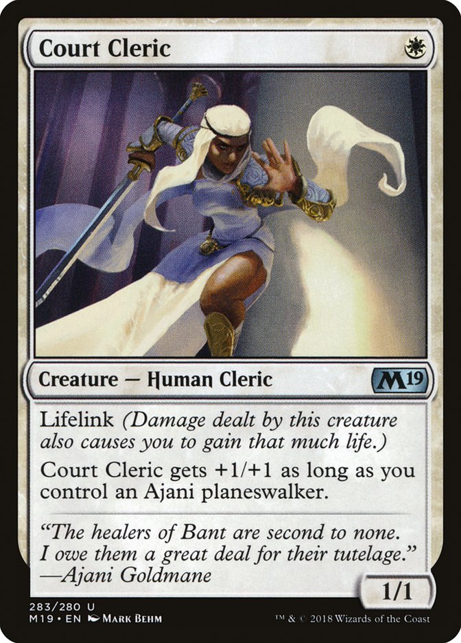 Court Cleric [Core Set 2019] | Card Merchant Takapuna