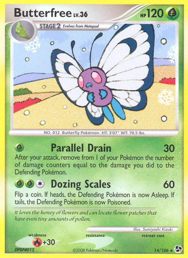 Butterfree (14/106) [Diamond & Pearl: Great Encounters] | Card Merchant Takapuna