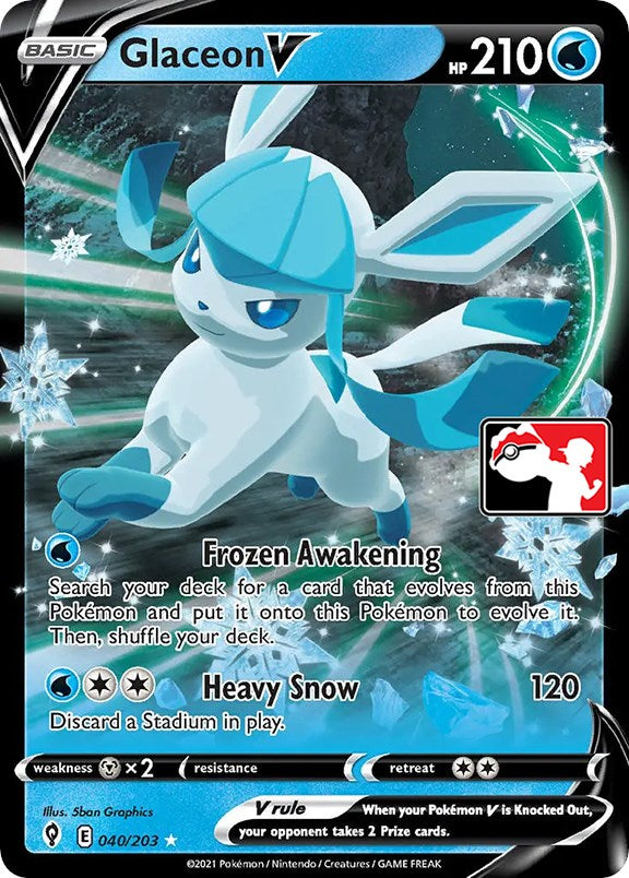 Glaceon V (040/203) [Prize Pack Series One] | Card Merchant Takapuna