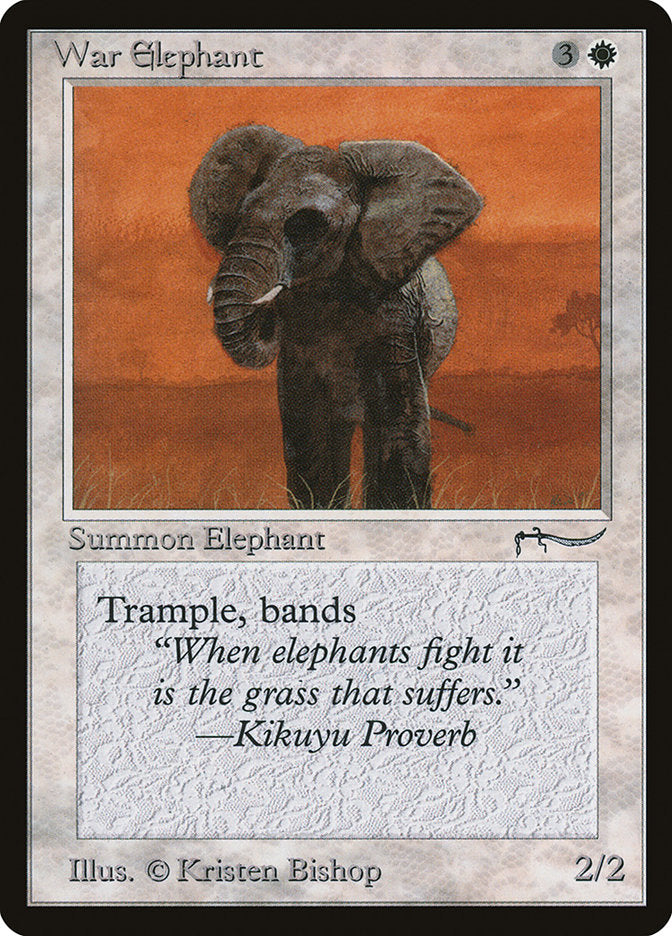 War Elephant (Dark Mana Cost) [Arabian Nights] | Card Merchant Takapuna