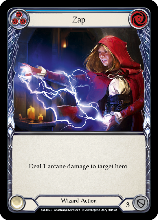 Zap (Blue) [ARC146-C] (Arcane Rising)  1st Edition Normal | Card Merchant Takapuna