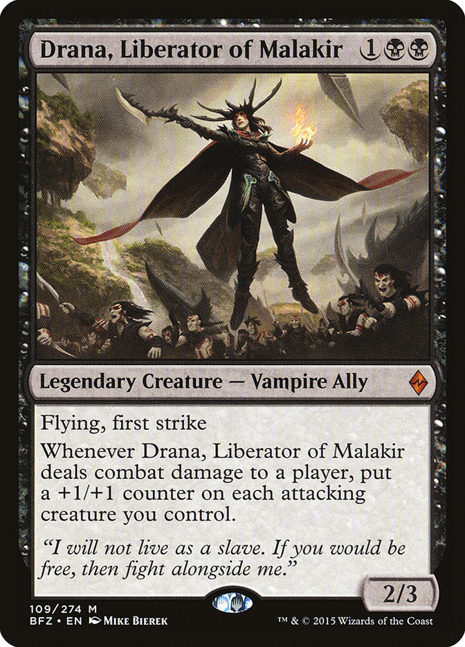 Drana, Liberator of Malakir [Battle for Zendikar] | Card Merchant Takapuna