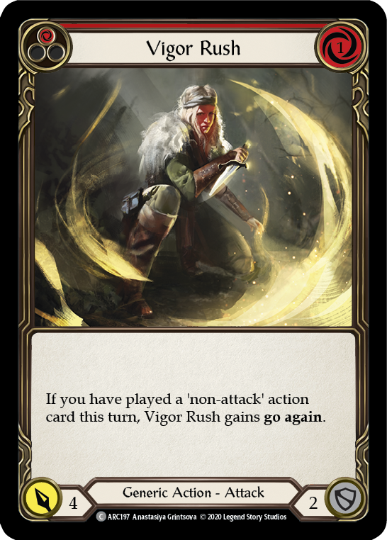 Vigor Rush (Red) [U-ARC197] (Arcane Rising Unlimited)  Unlimited Normal | Card Merchant Takapuna