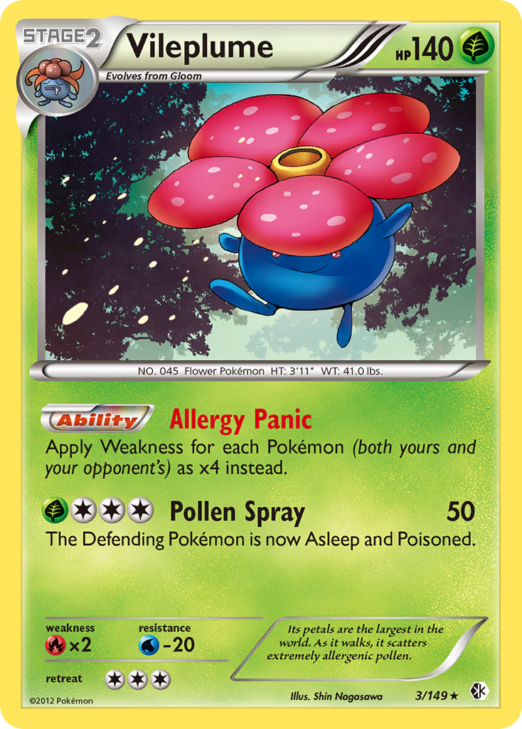 Vileplume (3/149) [Black & White: Boundaries Crossed] | Card Merchant Takapuna