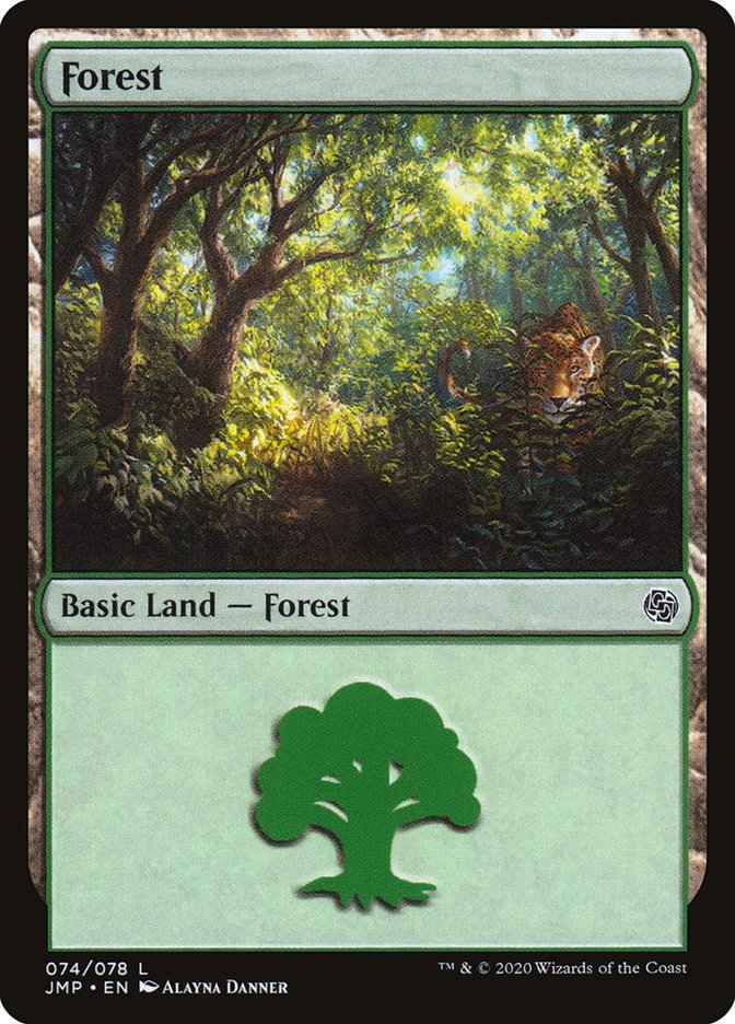 Forest (74) [Jumpstart] | Card Merchant Takapuna