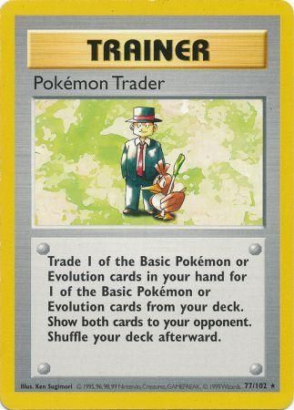 Pokemon Trader (77/102) [Base Set Shadowless Unlimited] | Card Merchant Takapuna