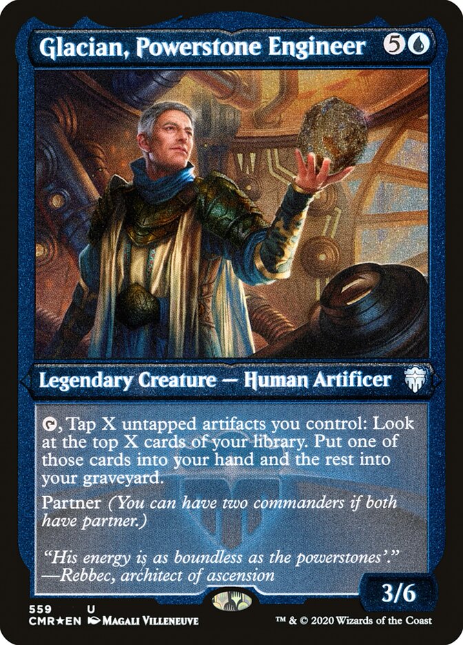 Glacian, Powerstone Engineer (Etched) [Commander Legends] | Card Merchant Takapuna