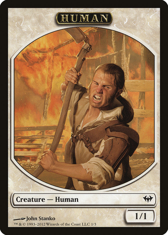 Human Token [Dark Ascension Tokens] | Card Merchant Takapuna