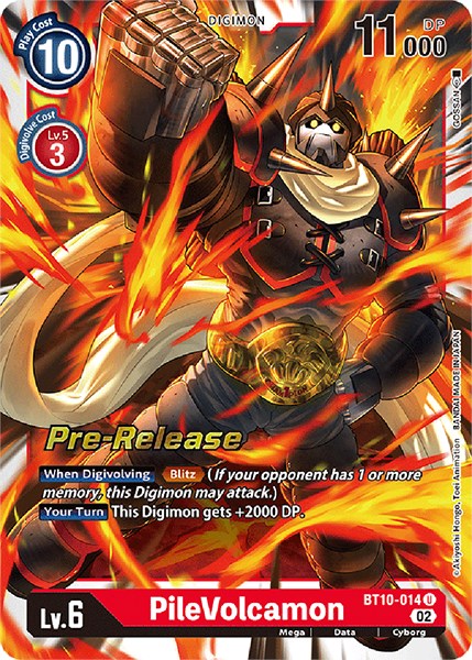 PileVolcamon [BT10-014] [Xros Encounter Pre-Release Cards] | Card Merchant Takapuna