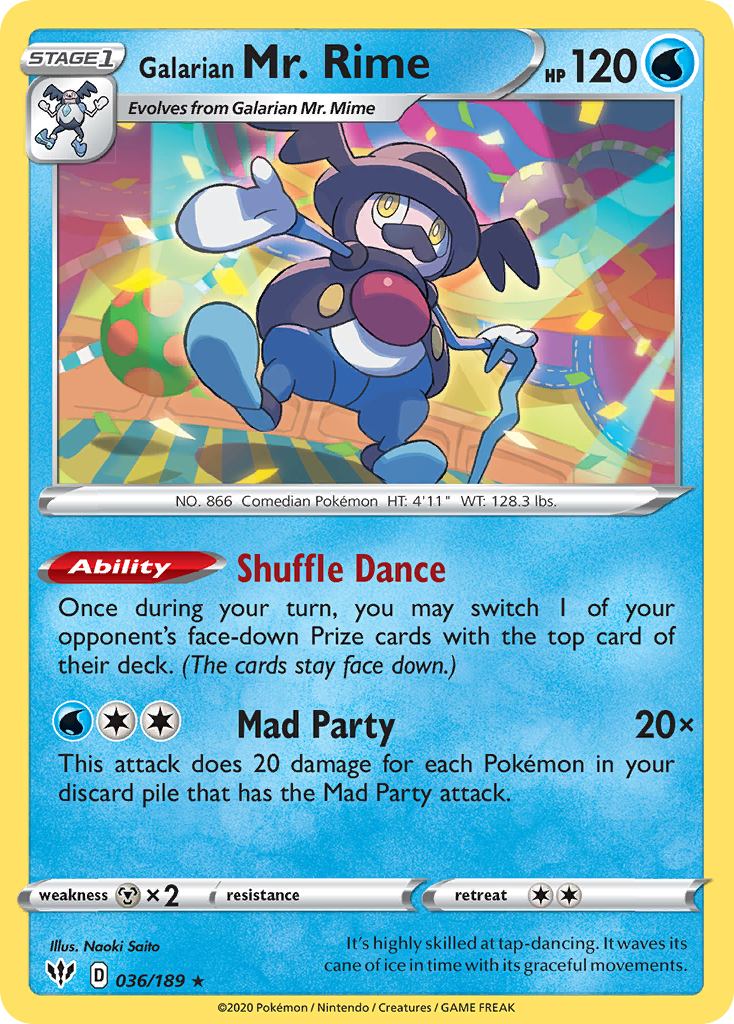 Galarian Mr. Rime (036/189) [Sword & Shield: Darkness Ablaze] | Card Merchant Takapuna