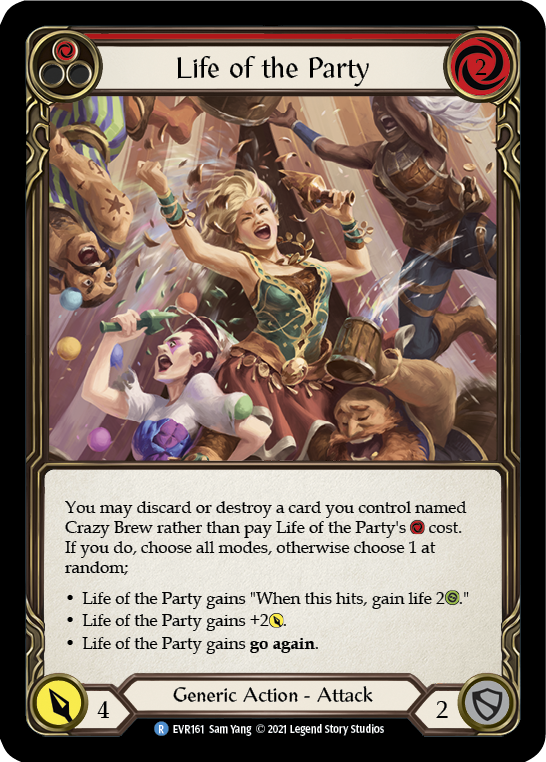 Life of the Party (Red) [EVR161] (Everfest)  1st Edition Rainbow Foil | Card Merchant Takapuna