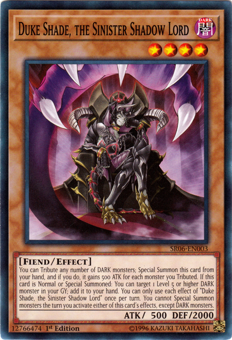 Duke Shade, the Sinister Shadow Lord [SR06-EN003] Common | Card Merchant Takapuna