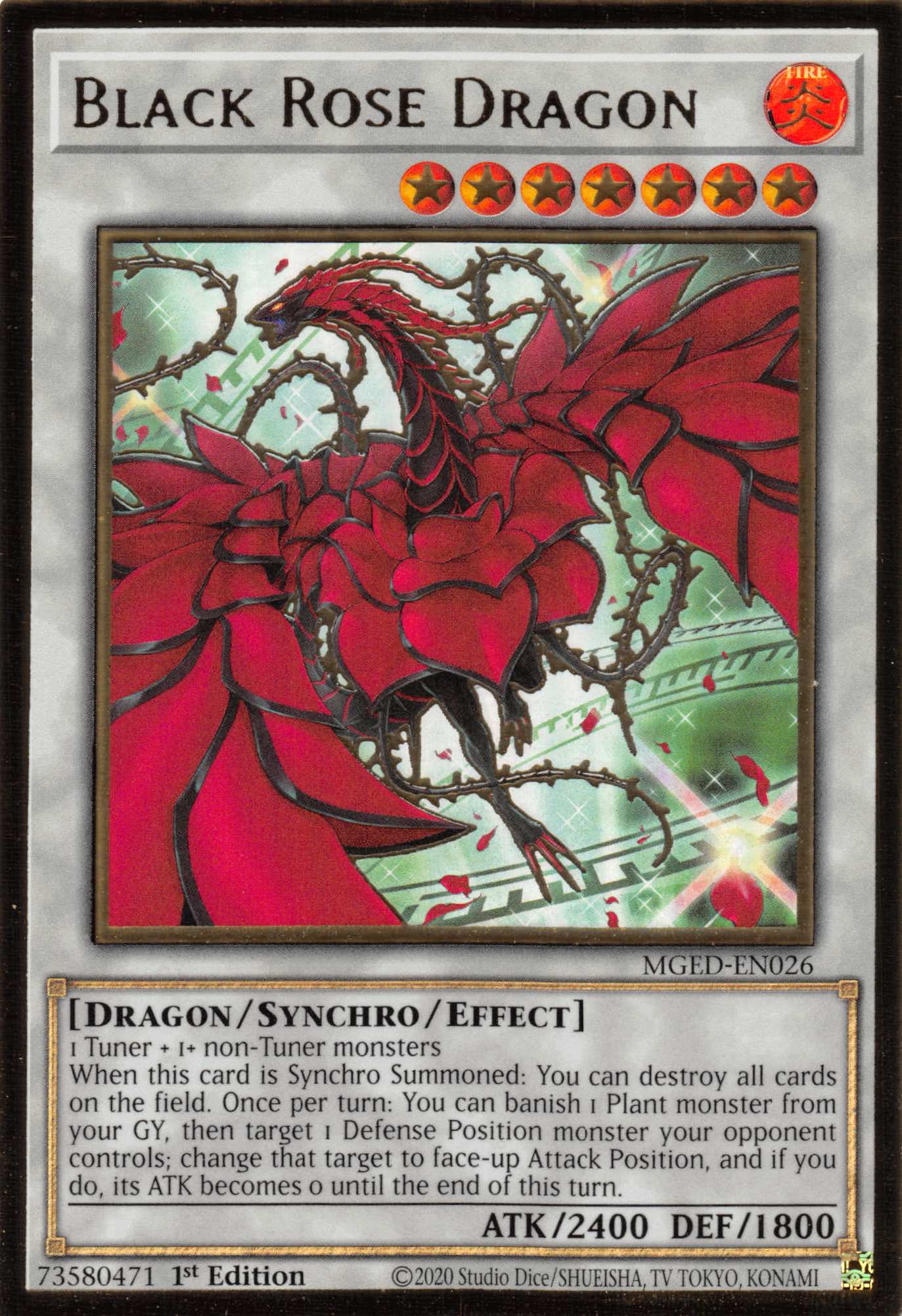 Black Rose Dragon (Alternate Art) [MGED-EN026] Gold Rare | Card Merchant Takapuna