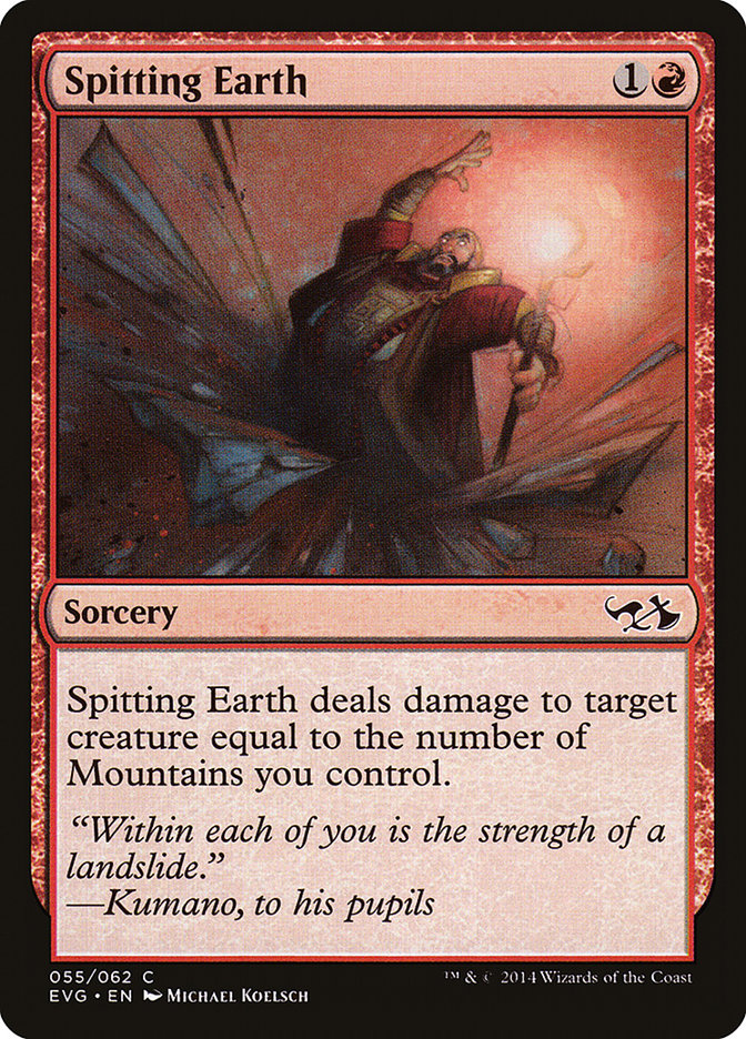 Spitting Earth (Elves vs. Goblins) [Duel Decks Anthology] | Card Merchant Takapuna