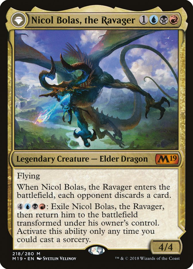 Nicol Bolas, the Ravager // Nicol Bolas, the Arisen [Core Set 2019] | Card Merchant Takapuna