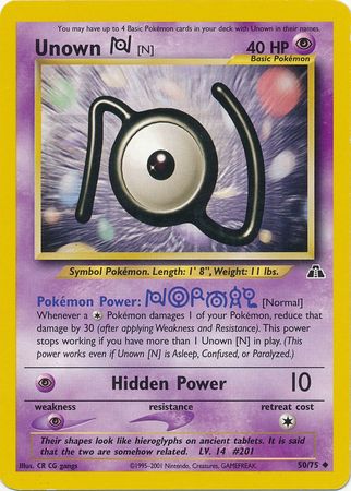 Unown [N] (50/75) [Neo Discovery Unlimited] | Card Merchant Takapuna