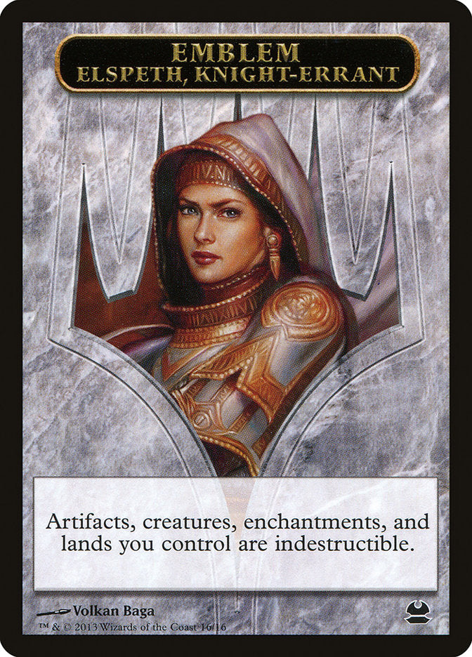 Elspeth, Knight-Errant Emblem [Modern Masters Tokens] | Card Merchant Takapuna