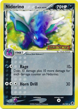 Nidorino (35/101) (Delta Species) (Stamped) [EX: Dragon Frontiers] | Card Merchant Takapuna