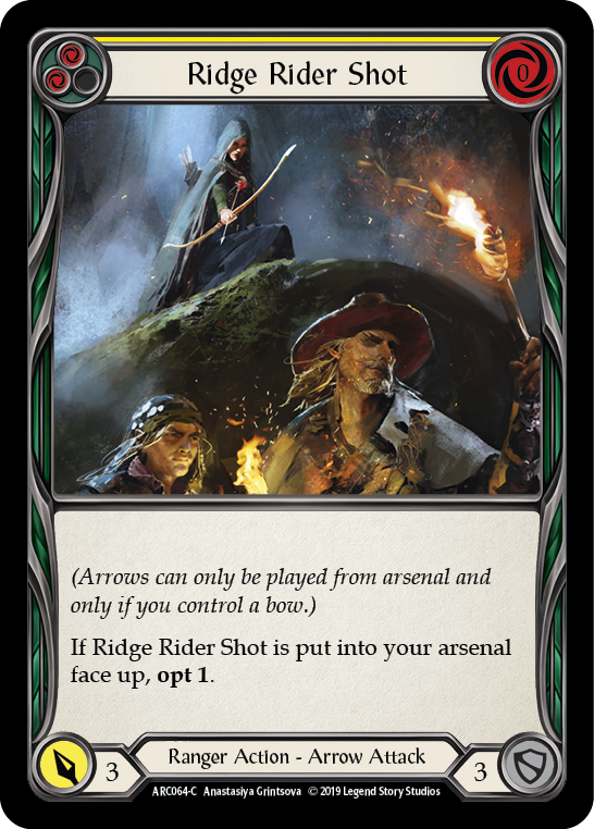 Ridge Rider Shot (Yellow) [ARC064-C] (Arcane Rising)  1st Edition Rainbow Foil | Card Merchant Takapuna