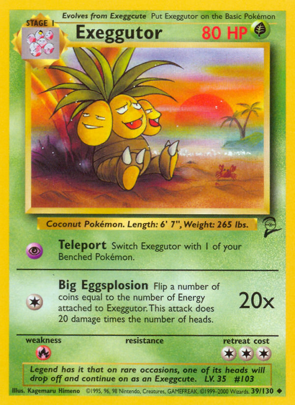 Exeggutor (39/130) [Base Set 2] | Card Merchant Takapuna