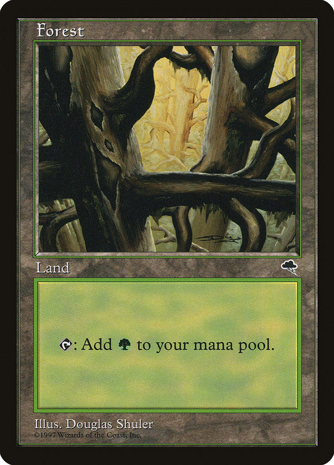 Forest (Black Signature) [Tempest] | Card Merchant Takapuna