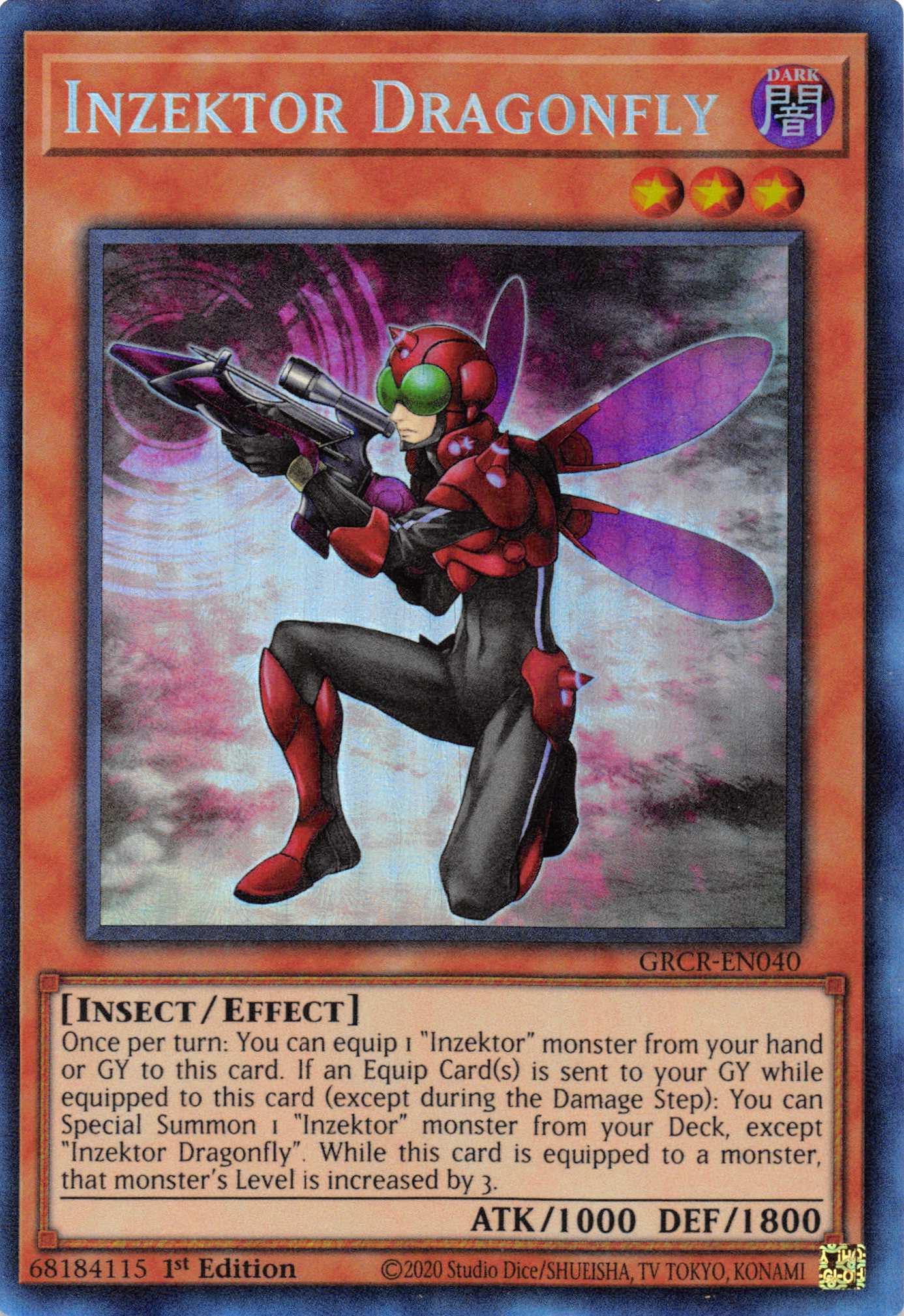 Inzektor Dragonfly [GRCR-EN040] Collector's Rare | Card Merchant Takapuna