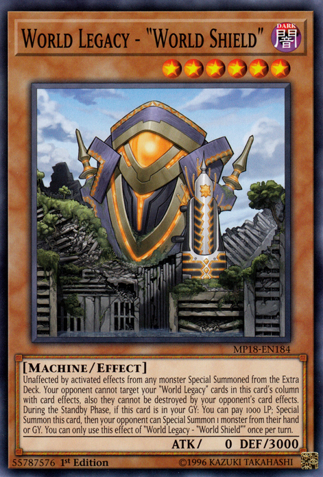 World Legacy - "World Shield" [MP18-EN184] Common | Card Merchant Takapuna