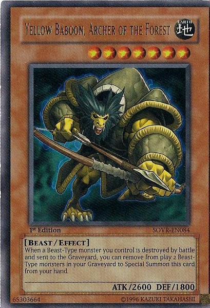 Yellow Baboon, Archer of the Forest [SOVR-EN084] Ultra Rare | Card Merchant Takapuna