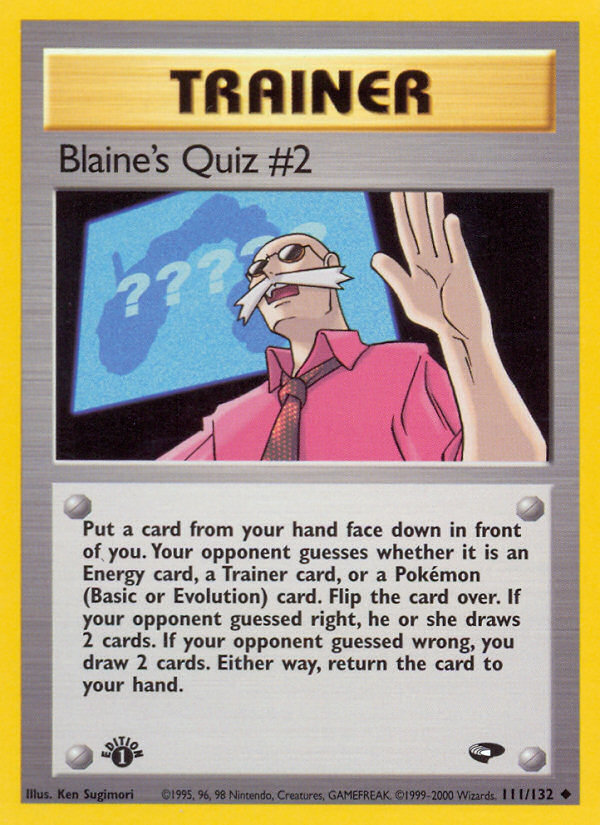 Blaine's Quiz #2 (111/132) [Gym Challenge 1st Edition] | Card Merchant Takapuna