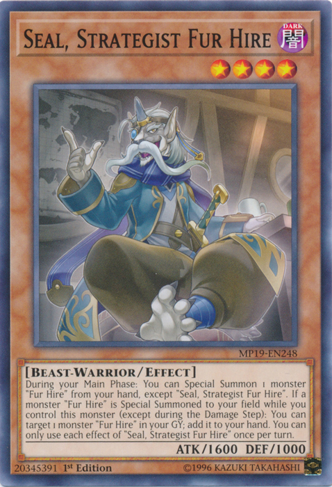 Seal, Strategist Fur Hire [MP19-EN248] Common | Card Merchant Takapuna