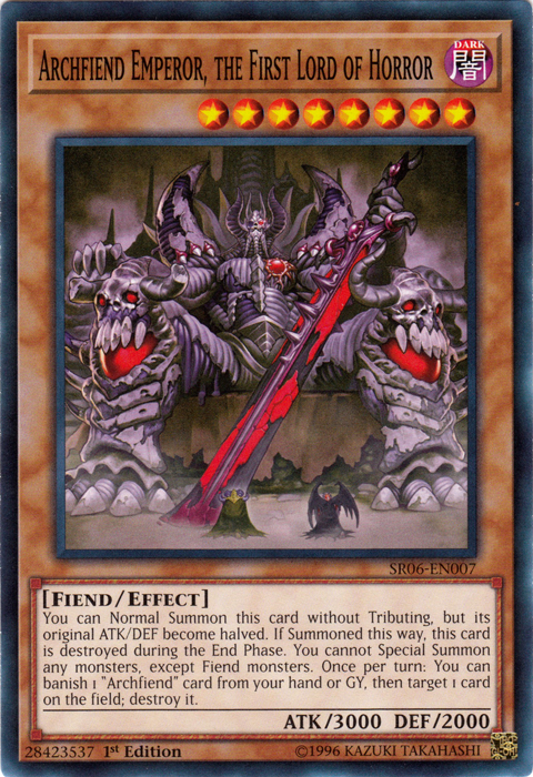 Archfiend Emperor, the First Lord of Horror [SR06-EN007] Common | Card Merchant Takapuna