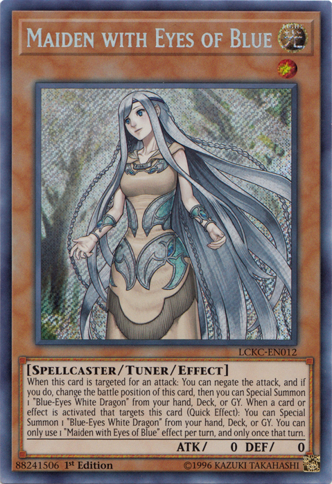 Maiden with Eyes of Blue [LCKC-EN012] Secret Rare | Card Merchant Takapuna