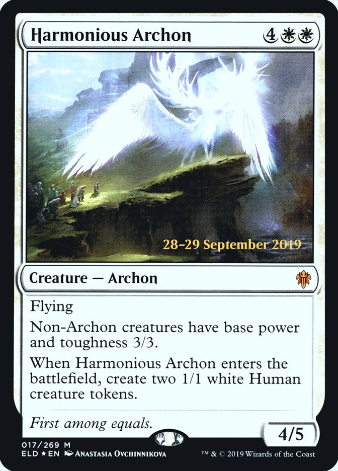 Harmonious Archon [Throne of Eldraine Prerelease Promos] | Card Merchant Takapuna