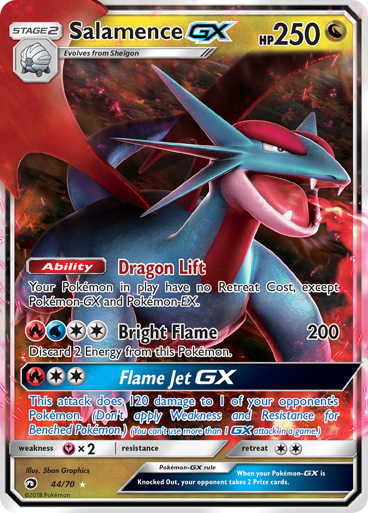 Salamence GX (44/70) [Sun & Moon: Dragon Majesty] | Card Merchant Takapuna