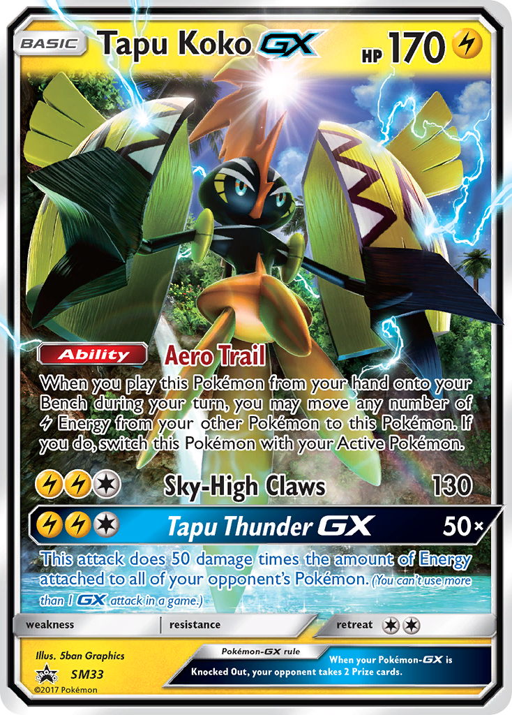 Tapu Koko GX (SM33) [Sun & Moon: Black Star Promos] | Card Merchant Takapuna