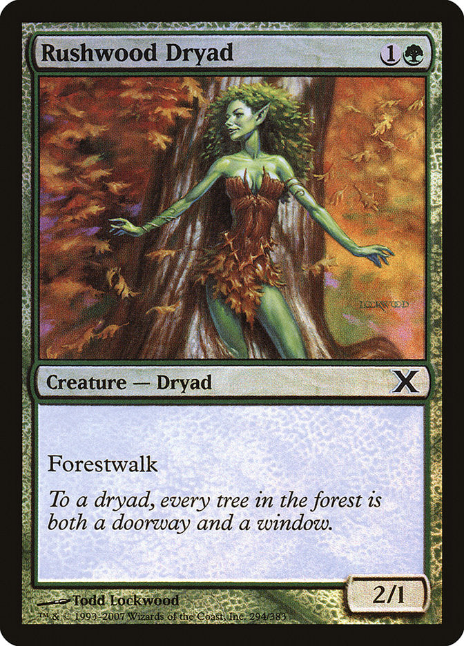 Rushwood Dryad (Premium Foil) [Tenth Edition] | Card Merchant Takapuna