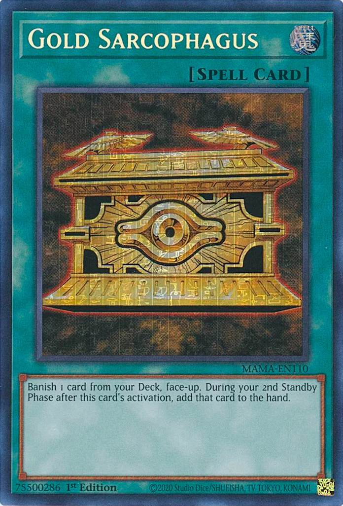 Gold Sarcophagus [MAMA-EN110] Ultra Pharaoh's Rare | Card Merchant Takapuna