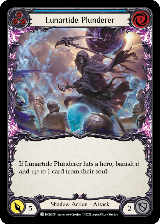 Lunartide Plunderer (Blue) [MON208-RF] (Monarch)  1st Edition Rainbow Foil | Card Merchant Takapuna