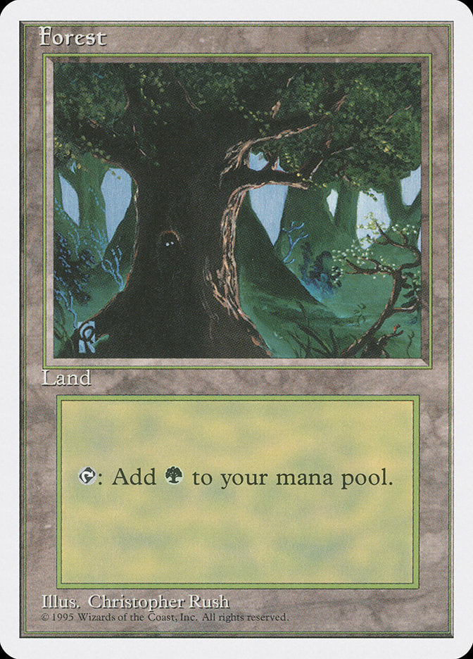 Forest (Eyes in Tree) [Fourth Edition] | Card Merchant Takapuna