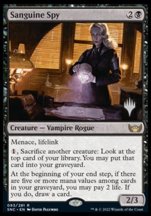 Sanguine Spy (Promo Pack) [Streets of New Capenna Promos] | Card Merchant Takapuna