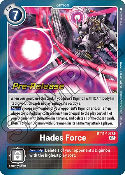 Hades Force [BT11-107] [Dimensional Phase Pre-Release Promos] | Card Merchant Takapuna