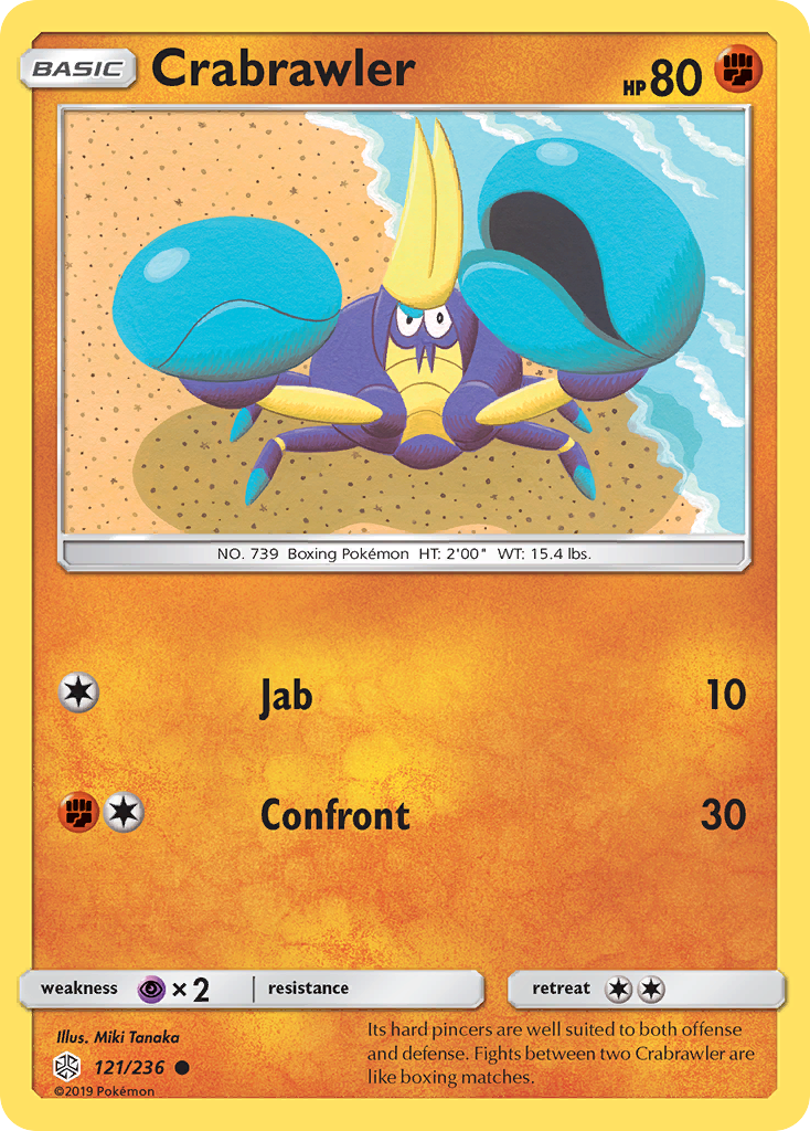 Crabrawler (121/236) [Sun & Moon: Cosmic Eclipse] | Card Merchant Takapuna