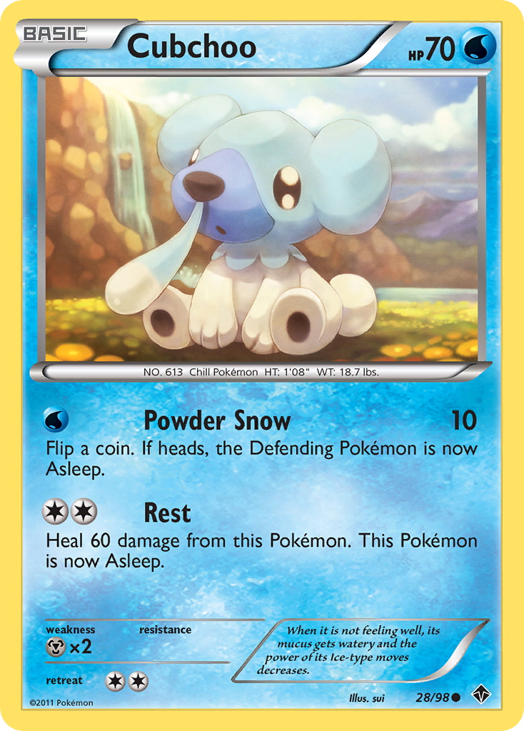 Cubchoo (28/98) [Black & White: Emerging Powers] | Card Merchant Takapuna