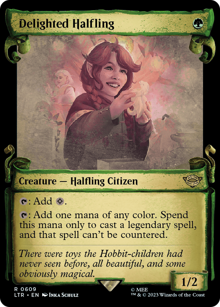 Delighted Halfling [The Lord of the Rings: Tales of Middle-Earth Showcase Scrolls] | Card Merchant Takapuna