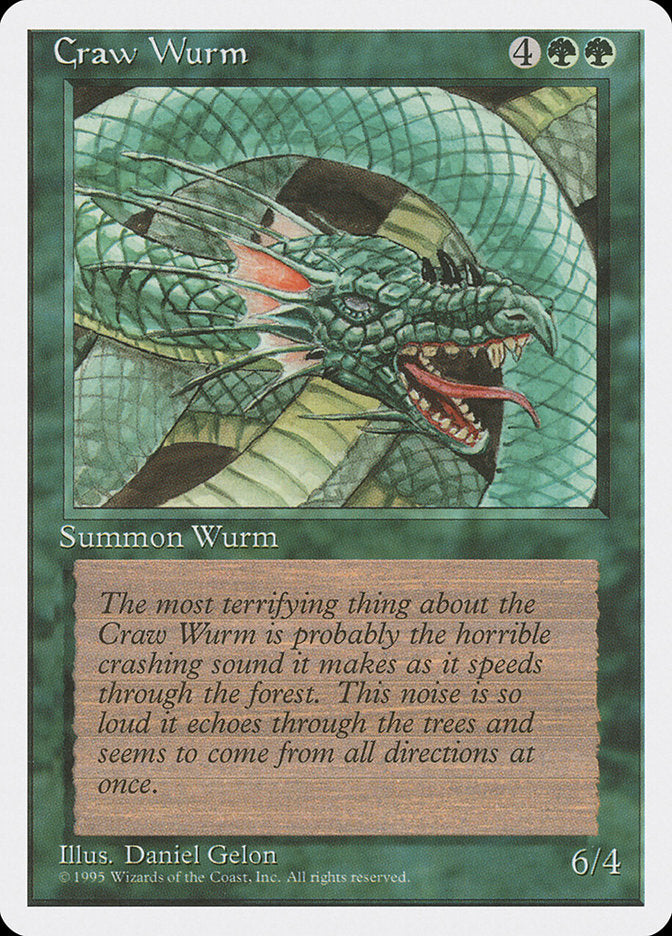 Craw Wurm [Fourth Edition] | Card Merchant Takapuna