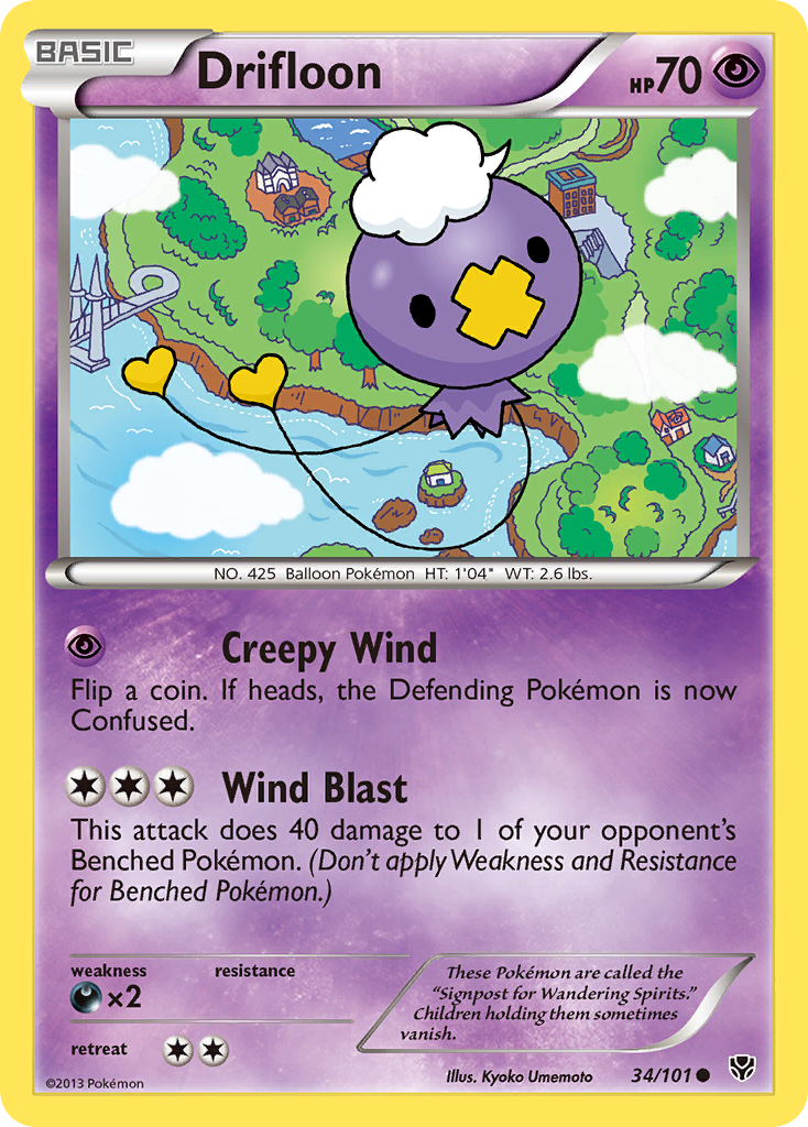 Drifloon (34/101) [Black & White: Plasma Blast] | Card Merchant Takapuna