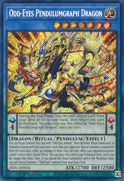 Odd-Eyes Pendulumgraph Dragon [DIFO-EN034] Secret Rare | Card Merchant Takapuna