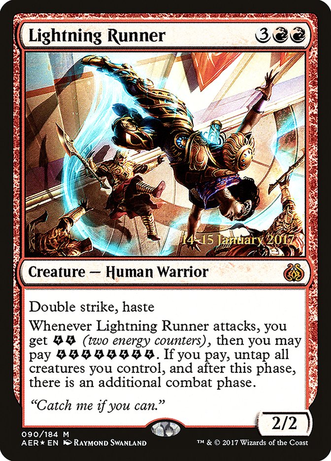 Lightning Runner [Aether Revolt Prerelease Promos] | Card Merchant Takapuna